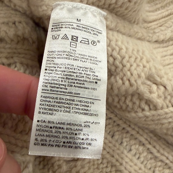 Banana Republic Cable Knit Merino-Blend Sweater - Picture 5 of 5